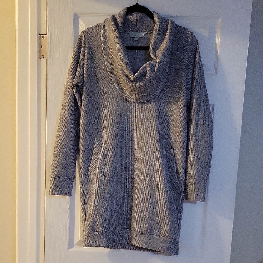 Gray Cowl Neck Sweater